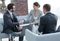 Business handshake women with the client