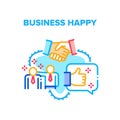 Business Happy Vector Concept Color Illustration Royalty Free Stock Photo