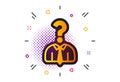 Business head hunting icon. Question sign. Vector