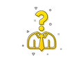 Business head hunting icon. Question sign. Vector