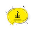 Business head hunting icon. Question sign. Vector