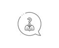 Business head hunting line icon. Question sign. Vector