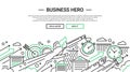 Business Hero - line design website banner temlate