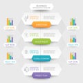 Business hexagon infographics template.