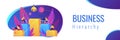 Business hierarchy concept banner header.