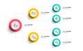 Business hierarchy organogram chart infographics. Corporate