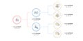 Business hierarchy organogram chart infographics. Corporate organizational structure graphic elements. Company organization Royalty Free Stock Photo