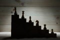 Business hierarchy. Strategy concept with chess pieces. Royalty Free Stock Photo