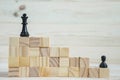 Business hierarchy. Strategy concept with chess pieces Royalty Free Stock Photo