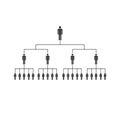 Hierarchy. People simple icons. Vector illustration Royalty Free Stock Photo