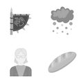 Business, history, nature and other web icon in monochrome style.bread, products, food icons in set collection.