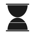 Business hour clock time management developing successful silhouette style icon