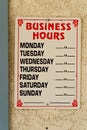 Business Hours Royalty Free Stock Photo