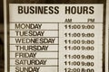 Business hours Royalty Free Stock Photo