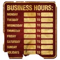 Business Hours Degraded Royalty Free Stock Photo