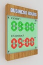 Business Hours - Digital LED Light 12hr (am-pm)
