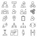 Business, human resources, management and users. Set of twenty vector icons