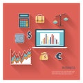 Business icon flat vector