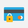 Business icon, opened folder iconBusiness and Banking icon, credit card wit padlock, secure payment icon Royalty Free Stock Photo