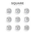 Business icon pack gray collection With Circle Shape In The Design