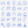 Business Icon set. 25 Vector Icons Pack Royalty Free Stock Photo