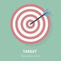 Business icon. Target. Flat vector illustration.