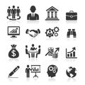 Business icons, management and human resources. Royalty Free Stock Photo