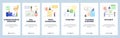 Business icons. Mobile app onboarding screens. Menu vector banner template for website and mobile development. Web site Royalty Free Stock Photo