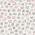 Business Icons Seamless Pattern