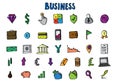 Business icons set. Royalty Free Stock Photo