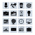 Business Icons Set Black Royalty Free Stock Photo