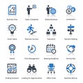 Business Icons Set 3 - Blue Series Royalty Free Stock Photo