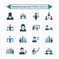 Business Icons Set 14 - Blue Series