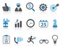 Business icons set,blue series Royalty Free Stock Photo