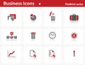 Business icons set - Firebrick Series