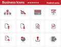 Business icons set - Firebrick Series Royalty Free Stock Photo