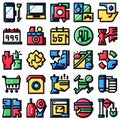 business icons set Royalty Free Stock Photo