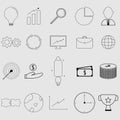 Business icons set. Icons for business ,set outline icon collect