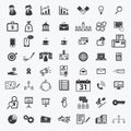 Business icons set. illustration Royalty Free Stock Photo