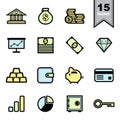 Business icons set Royalty Free Stock Photo