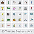 Business icons set. Illustration on white background for graphic and web design. Royalty Free Stock Photo