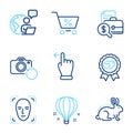 Business icons set. Included icon as Accounting report, Special offer, Love award signs. Vector