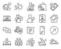 Business icons set. Included icon as Crane claw machine, Pyramid chart, Approved signs. Vector
