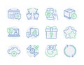 Business icons set. Included icon as 360 degrees, 24h service, Delivery timer signs. Vector Royalty Free Stock Photo