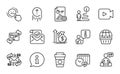 Business icons set. Included icon as Dislike, Budget, Refresh website. Vector