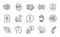 Business icons set. Included icon as Friend, Latte coffee, Attachment. Vector