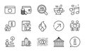 Business icons set. Included icon as Friends couple, Carousels, Artificial intelligence. Vector