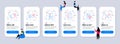 Business icons set. Included icon as Business idea, User communication, Smartphone message. Vector