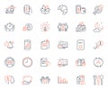 Business icons set. Included icon as Night weather, Search employee and Pay web elements. For website app. Vector