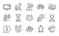 Business icons set. Included icon as Notification received, Winner podium, Heart. Vector